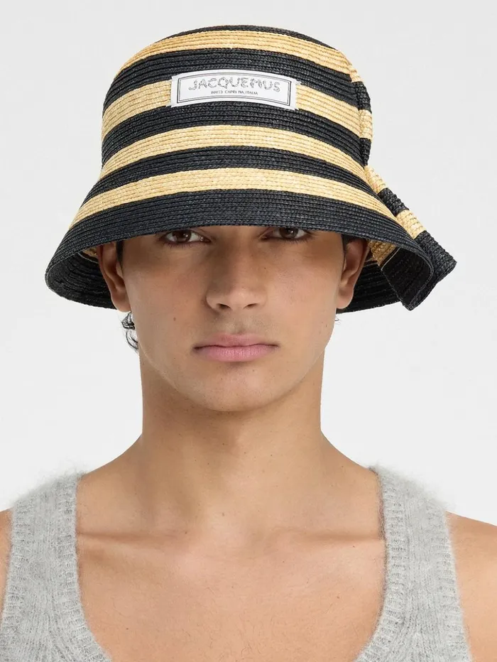 WomenMen Hats JACQUEMUS The Vela Hat Ivoryblack WomenMen Hats JACQUEMUS The Vela Hat Ivoryblack