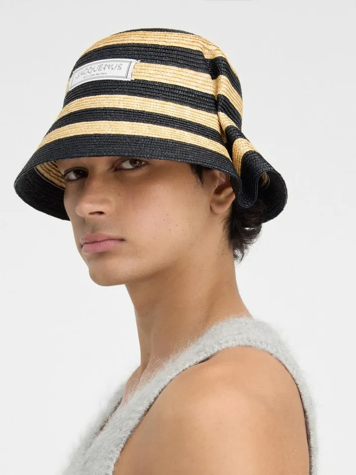 WomenMen Hats JACQUEMUS The Vela Hat Ivoryblack WomenMen Hats JACQUEMUS The Vela Hat Ivoryblack