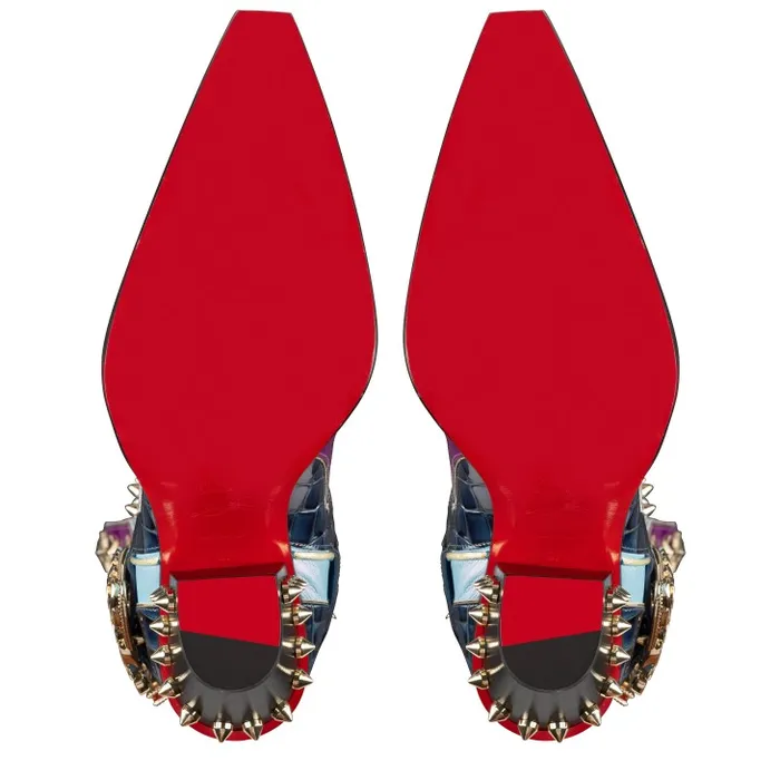 WomenMen Kennywood Alta High Boots 75 Mm 8211 Calf Leather 8211 Denim Christian Louboutin Boots
