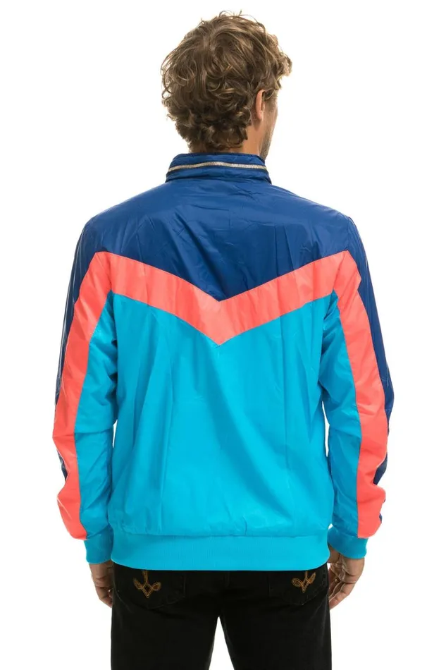 WomenMen Outerwear Aviator Nation MEN039S WINDBREAKER JACKET NEON BLUE WomenMen Outerwear Aviator Nation MEN039S WINDBREAKER JACKET NEON BLUE