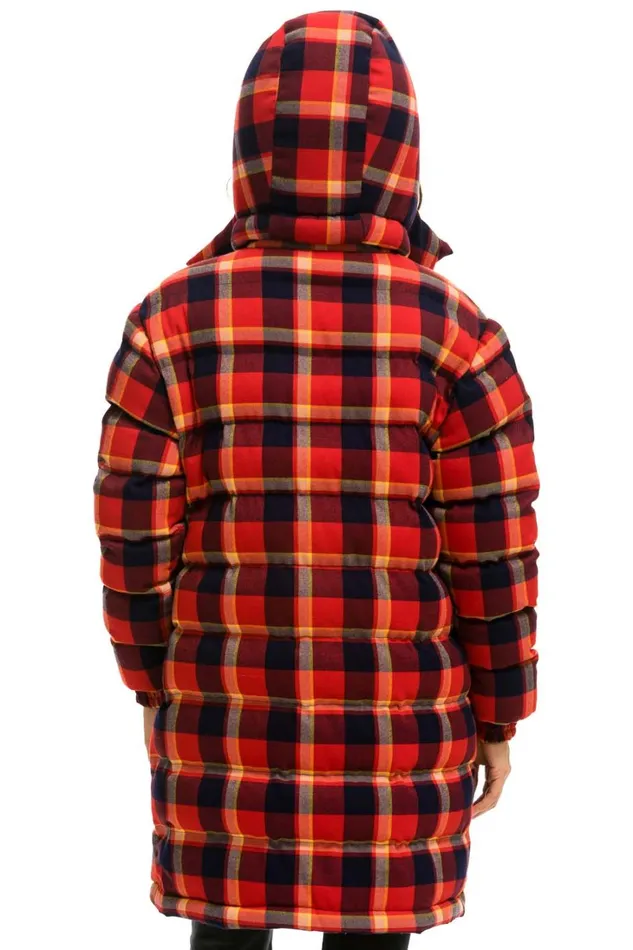WomenMen Outerwear Aviator Nation PLAID UNISEX LONG TREKKER JACKET 8211 RUGBY PLAID
