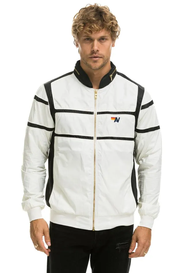 WomenMen Outerwear Aviator Nation RACER JACKET 8211 WHITE
