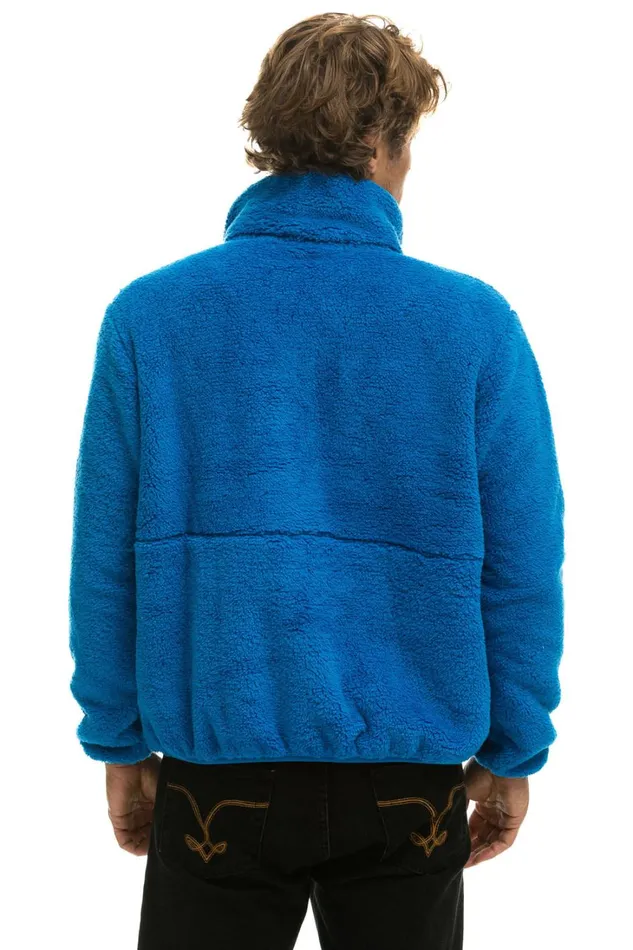 WomenMen Outerwear Aviator Nation TEDDY UNISEX HALF ZIP JACKET 8211 BLUE CINA WomenMen Outerwear Aviator Nation TEDDY UNISEX HALF ZIP JACKET 8211 BLUE CINA