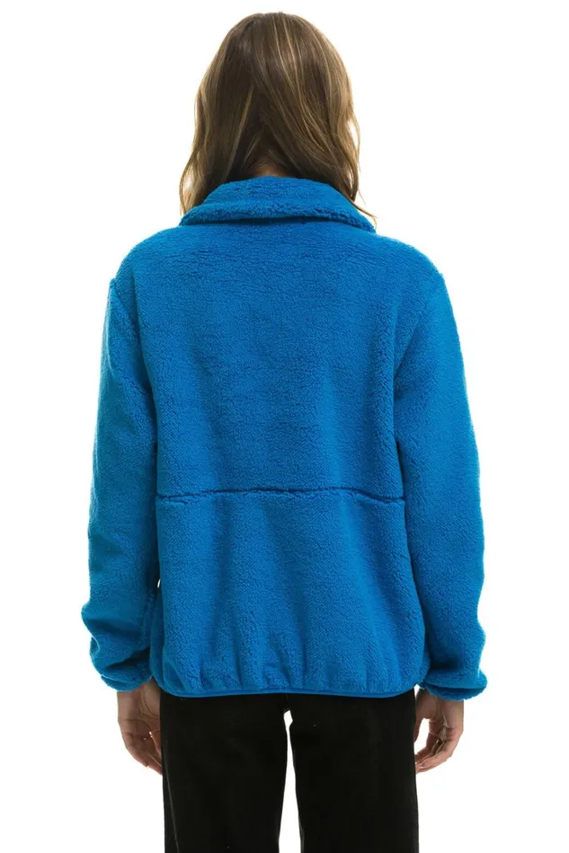 WomenMen Outerwear Aviator Nation TEDDY UNISEX HALF ZIP JACKET 8211 BLUE CINA WomenMen Outerwear Aviator Nation TEDDY UNISEX HALF ZIP JACKET 8211 BLUE CINA