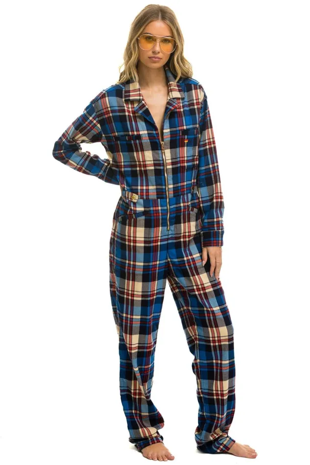 WomenMen Outerwear Aviator Nation UNISEX PLAID FLIGHT SUIT 8211 PATRIOT PLAID WomenMen Outerwear Aviator Nation UNISEX PLAID FLIGHT SUIT 8211 PATRIOT PLAID