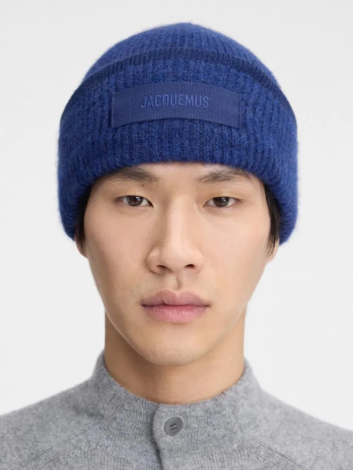 WomenMen Scarves Beanies and Gloves JACQUEMUS The Gros Grain Beanie Navy WomenMen Scarves Beanies and Gloves JACQUEMUS The Gros Grain Beanie Navy