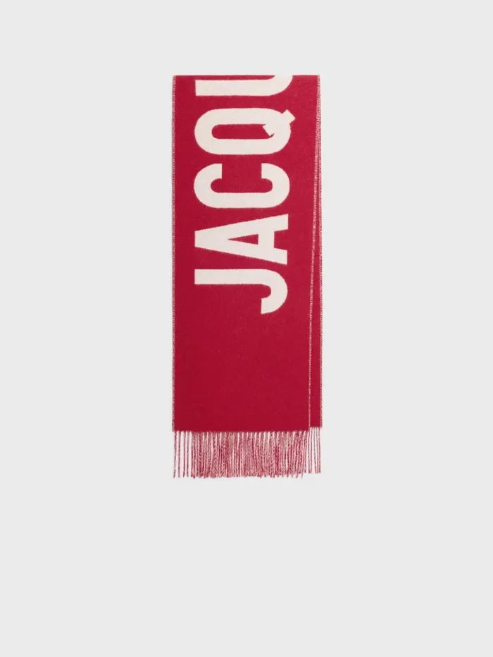WomenMen Scarves Beanies and Gloves JACQUEMUS The Jacquemus Scarf Red
