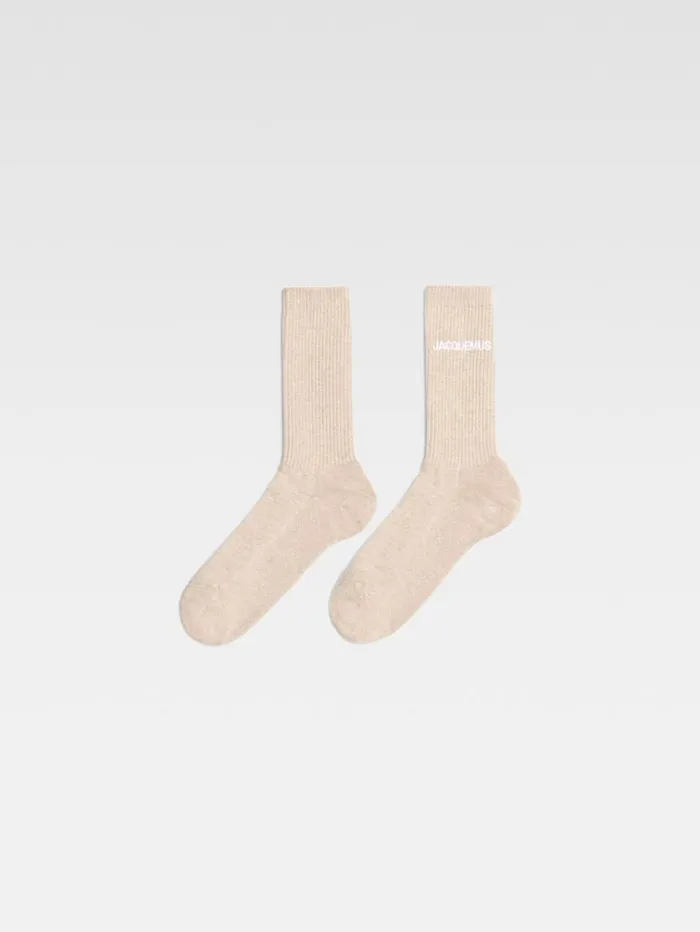 WomenMen Textile Accessories JACQUEMUS The Jacquemus Socks Light Beige