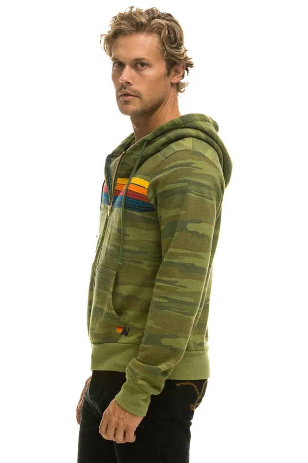 WomenMen Tops Aviator Nation 5 STRIPE HOODIE 8211 CAMO WomenMen Tops Aviator Nation 5 STRIPE HOODIE 8211 CAMO