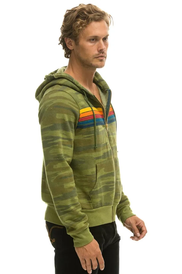 WomenMen Tops Aviator Nation 5 STRIPE HOODIE 8211 CAMO WomenMen Tops Aviator Nation 5 STRIPE HOODIE 8211 CAMO