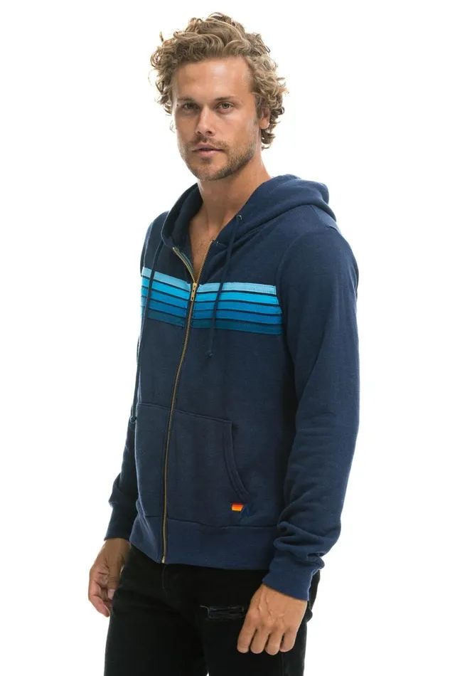WomenMen Tops Aviator Nation 5 STRIPE HOODIE 8211 NAVY BLUE WomenMen Tops Aviator Nation 5 STRIPE HOODIE 8211 NAVY BLUE