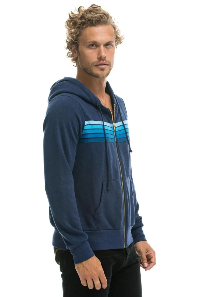 WomenMen Tops Aviator Nation 5 STRIPE HOODIE 8211 NAVY BLUE WomenMen Tops Aviator Nation 5 STRIPE HOODIE 8211 NAVY BLUE