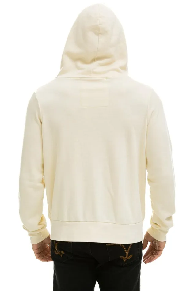 WomenMen Tops Aviator Nation 5 STRIPE HOODIE 8211 VINTAGE WHITE TAN WomenMen Tops Aviator Nation 5 STRIPE HOODIE 8211 VINTAGE WHITE TAN