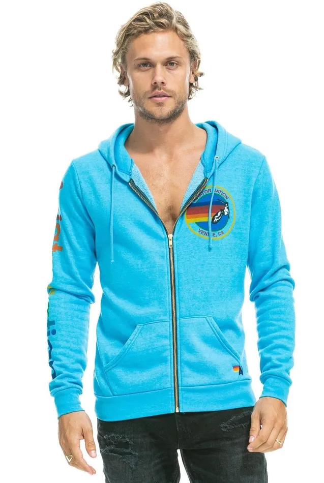 WomenMen Tops Aviator Nation AVIATOR NATION HOODIE 8211 NEON BLUE WomenMen Tops Aviator Nation AVIATOR NATION HOODIE 8211 NEON BLUE