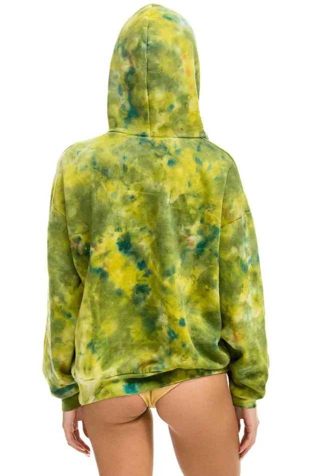 WomenMen Tops Aviator Nation HAND DYED PULLOVER HOODIE RELAXED 8211 TIE DYE GREEN YELLOW WomenMen Tops Aviator Nation HAND DYED PULLOVER HOODIE RELAXED 8211 TIE DYE GREEN YELLOW