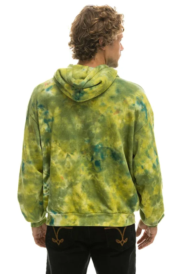 WomenMen Tops Aviator Nation HAND DYED PULLOVER HOODIE RELAXED 8211 TIE DYE GREEN YELLOW WomenMen Tops Aviator Nation HAND DYED PULLOVER HOODIE RELAXED 8211 TIE DYE GREEN YELLOW
