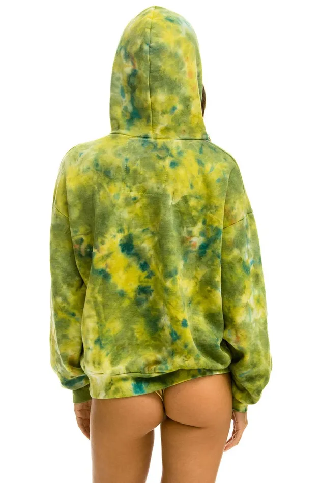 WomenMen Tops Aviator Nation HAND DYED PULLOVER HOODIE RELAXED 8211 TIE DYE GREEN YELLOW WomenMen Tops Aviator Nation HAND DYED PULLOVER HOODIE RELAXED 8211 TIE DYE GREEN YELLOW