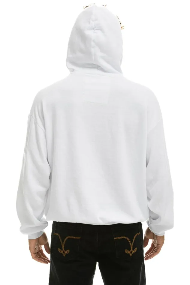 WomenMen Tops Aviator Nation LOGO PULLOVER RELAXED HOODIE 8211 WHITE WomenMen Tops Aviator Nation LOGO PULLOVER RELAXED HOODIE 8211 WHITE