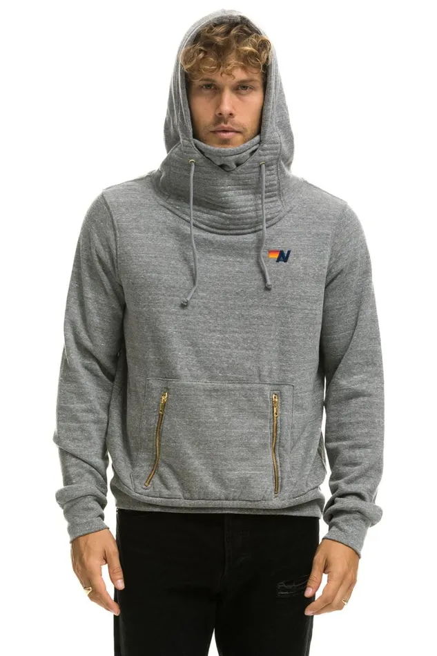 WomenMen Tops Aviator Nation NINJA PULLOVER HOODIE 8211 HEATHER GREY WomenMen Tops Aviator Nation NINJA PULLOVER HOODIE 8211 HEATHER GREY