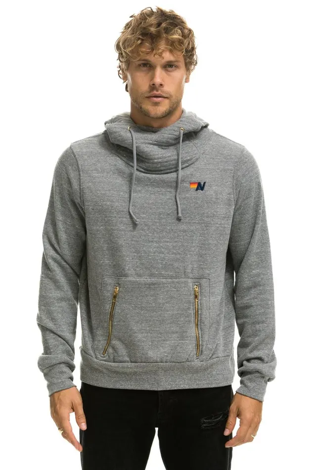 WomenMen Tops Aviator Nation NINJA PULLOVER HOODIE 8211 HEATHER GREY WomenMen Tops Aviator Nation NINJA PULLOVER HOODIE 8211 HEATHER GREY