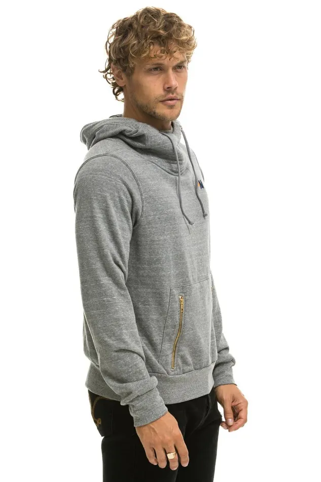WomenMen Tops Aviator Nation NINJA PULLOVER HOODIE 8211 HEATHER GREY WomenMen Tops Aviator Nation NINJA PULLOVER HOODIE 8211 HEATHER GREY