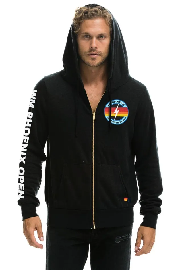 WomenMen Tops Aviator Nation WASTE MANAGEMENT OPEN 2024 ZIP HOODIE 8211 BLACK WomenMen Tops Aviator Nation WASTE MANAGEMENT OPEN 2024 ZIP HOODIE 8211 BLACK