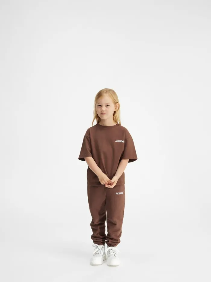 WomenMen Tops JACQUEMUS The Jacquemus Kids039 Tshirt Dark Brown