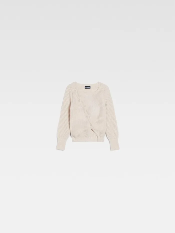 WomenMen Tops JACQUEMUS The Pau Kids039 Knit Offwhite WomenMen Tops JACQUEMUS The Pau Kids039 Knit Offwhite