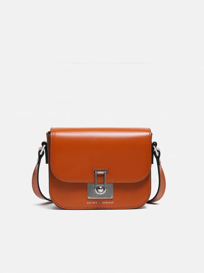 Women Meret Crossbody Orange Jigsaw Leather