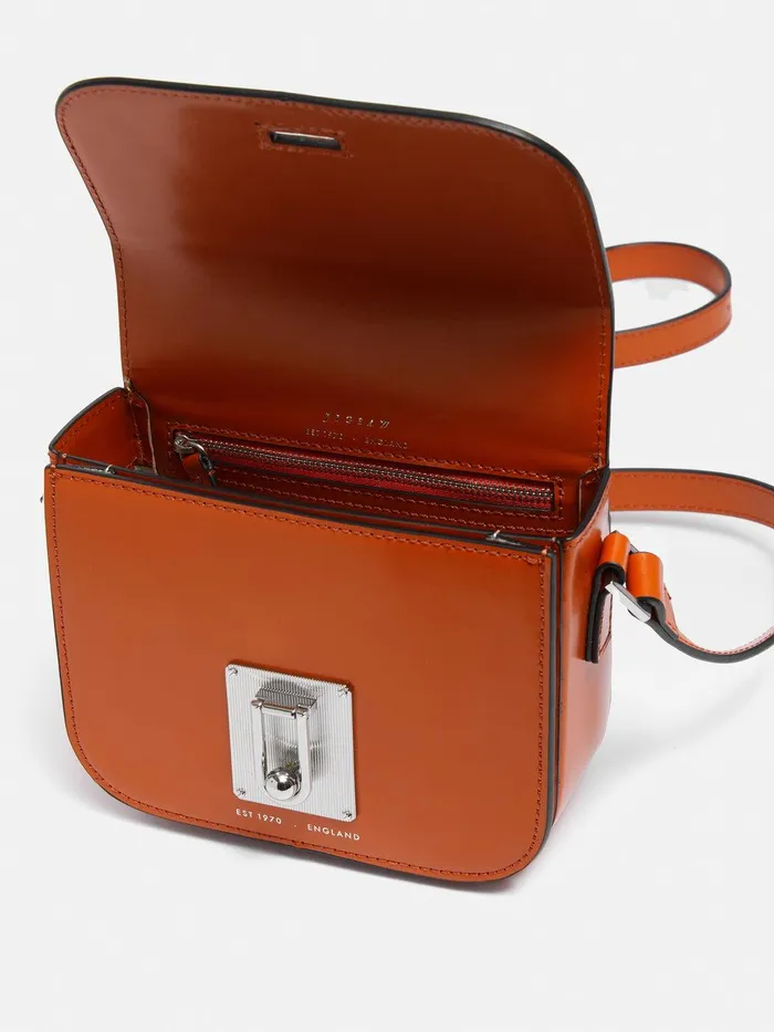 Women Meret Crossbody Orange Jigsaw Leather