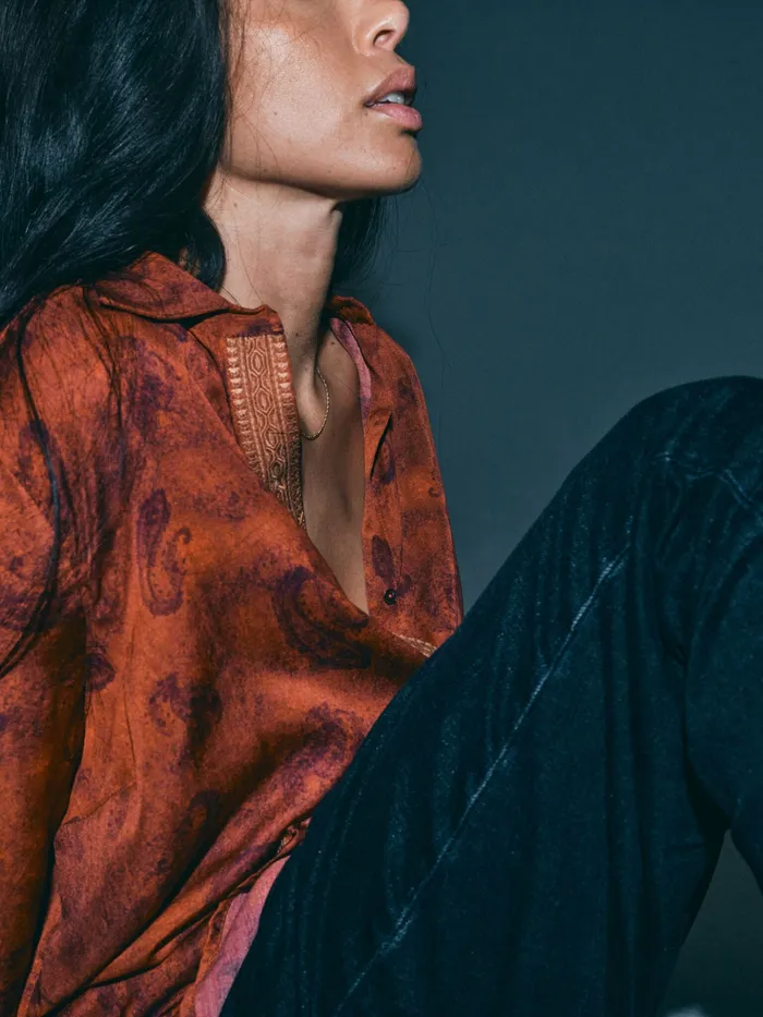 Women MMHWill Paisley Shirt 8211 HEYANNO Burnt Brick Shirts MOS MOSH