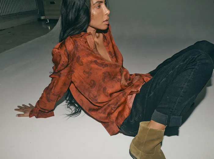 Women MMHWill Paisley Shirt 8211 HEYANNO Burnt Brick Shirts MOS MOSH