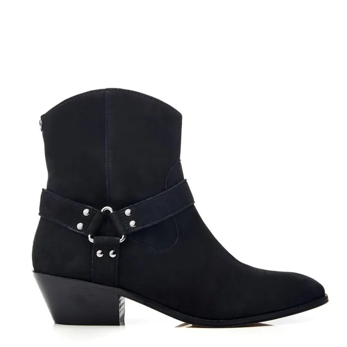 Women Moda In Pelle Black Boots Alexiia Black Nubuck