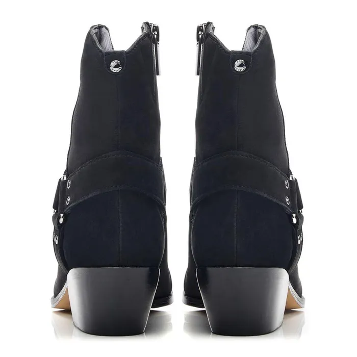Women Moda In Pelle Black Boots Alexiia Black Nubuck