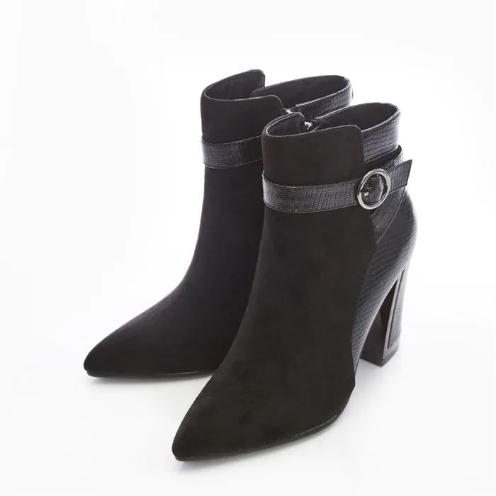 Women Moda In Pelle Black Boots Kirsten Black Alcantara
