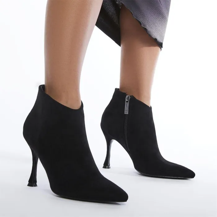 Women Moda In Pelle Black Boots M By Moda Myrra Black Alcantara