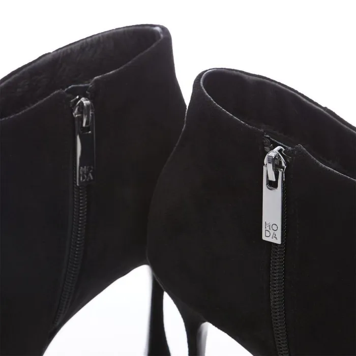 Women Moda In Pelle Black Boots M By Moda Myrra Black Alcantara