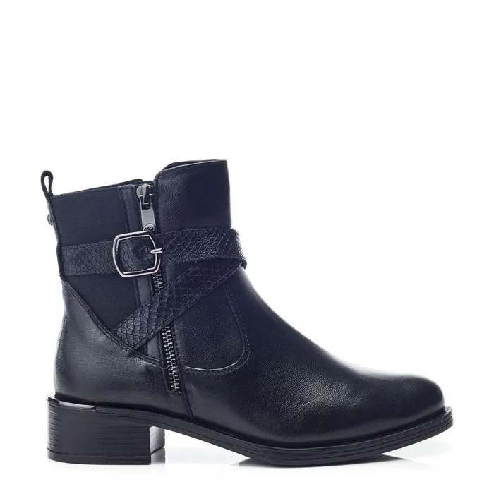 Women Moda In Pelle Black Boots Oloron Black Leather