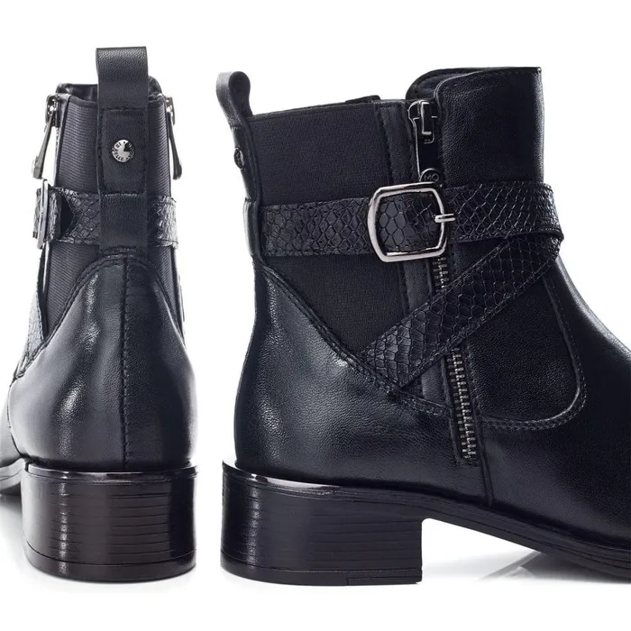 Women Moda In Pelle Black Boots Oloron Black Leather
