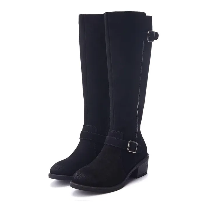 Women Moda In Pelle Black Boots Senlis Black Suede