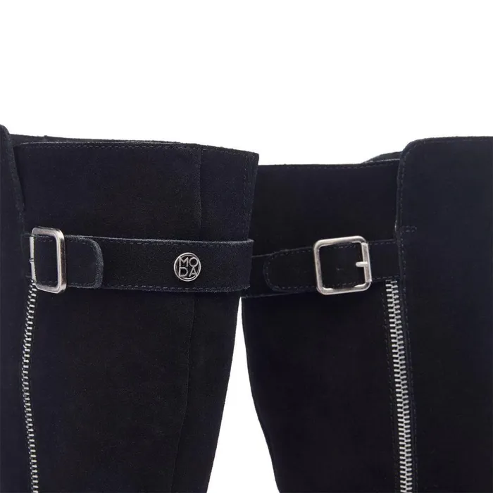 Women Moda In Pelle Black Boots Senlis Black Suede