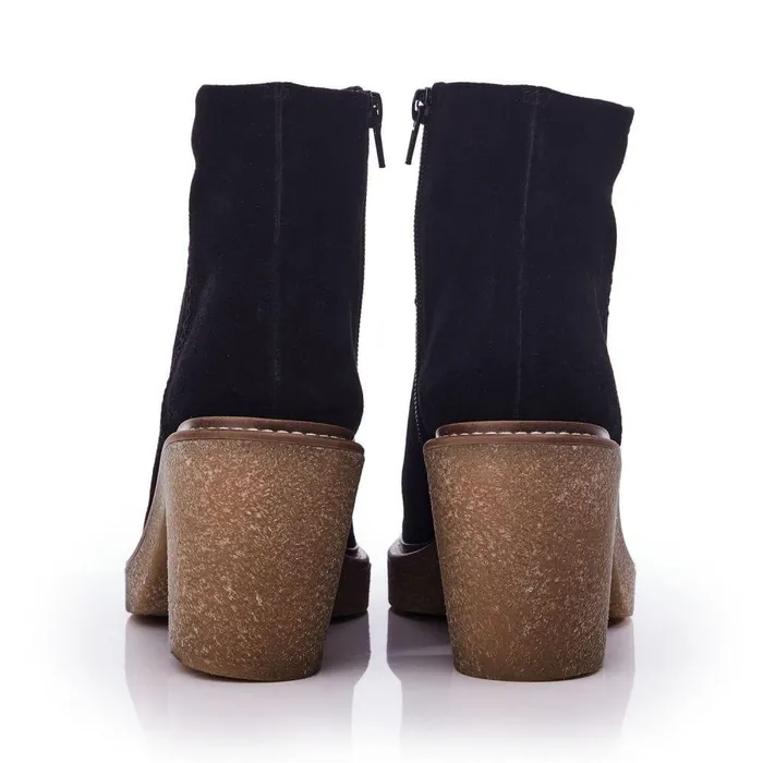Women Moda In Pelle Black Boots Shoon Sh Casero Black Suede