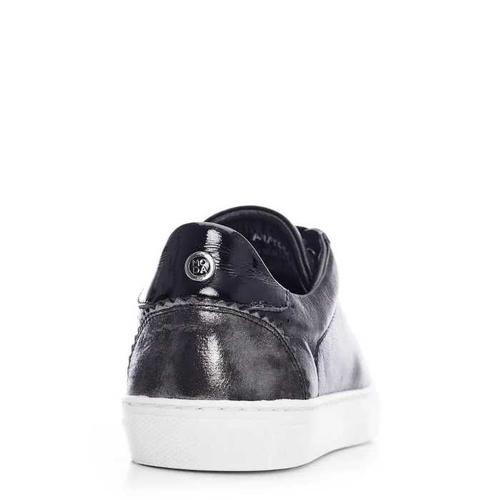 Women Moda In Pelle Black Trainers Anatoli Black Leather