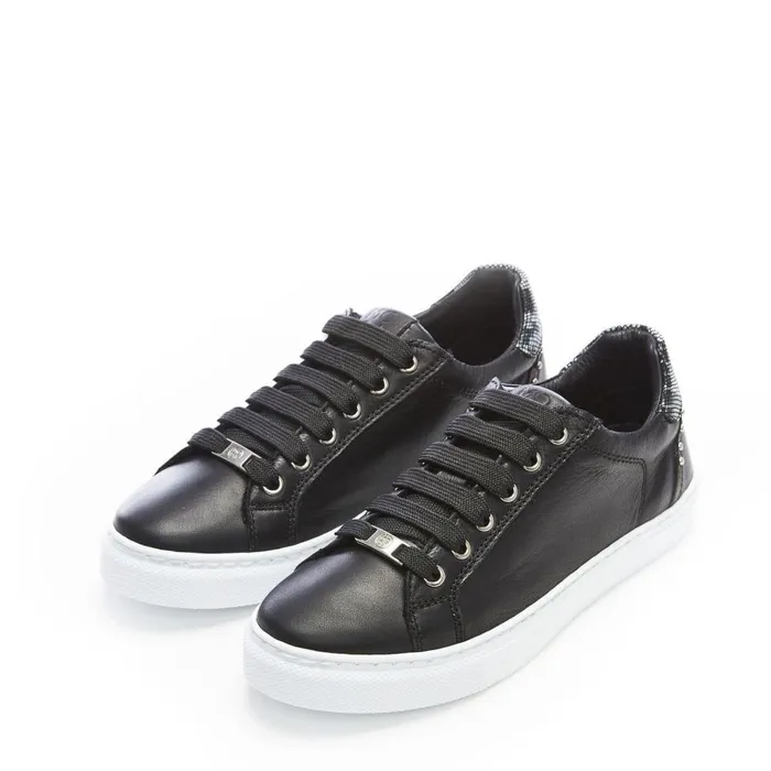 Women Moda In Pelle Black Trainers Bradd Black Leather