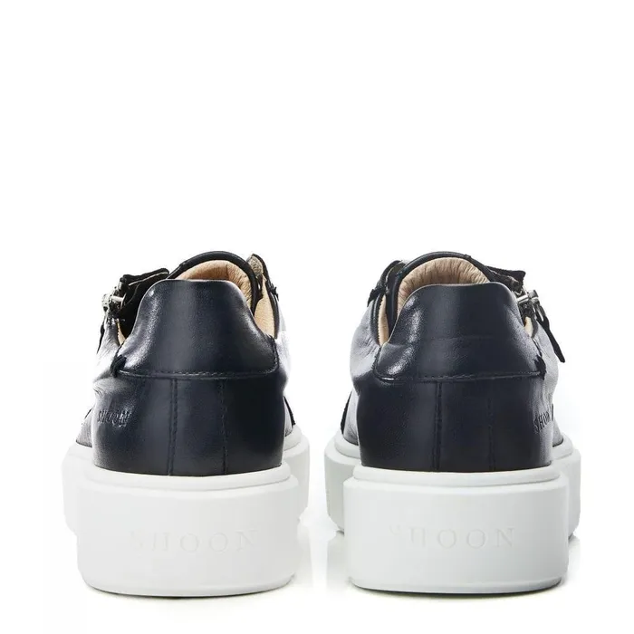 Women Moda In Pelle Black Trainers Shoon Sh Idria Black Leather