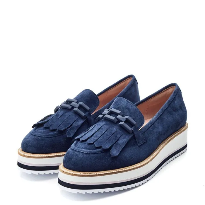 Women Moda In Pelle Brogues And Loafers Fernnanda Navy Suede
