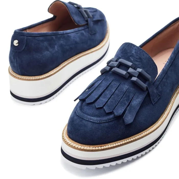 Women Moda In Pelle Brogues And Loafers Fernnanda Navy Suede