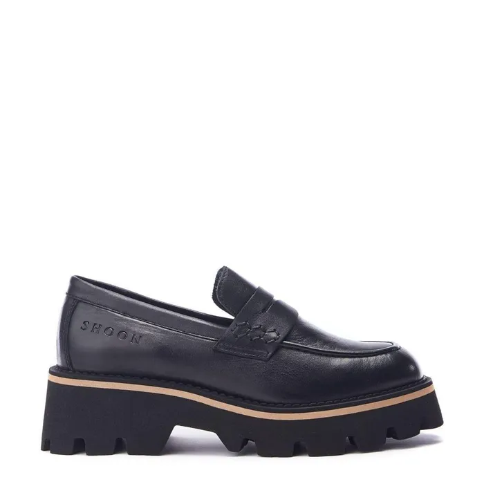 Women Moda In Pelle Brogues And Loafers Shoon Sh Albury Black Leather