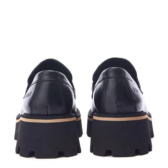 Women Moda In Pelle Brogues And Loafers Shoon Sh Albury Black Leather