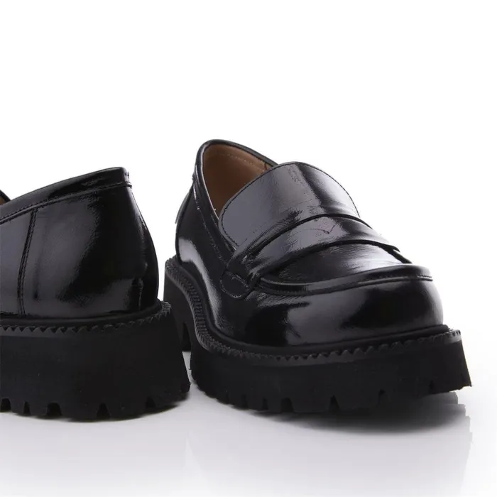 Women Moda In Pelle Casual Shoes Bsoleful BJackson Black Patent Leather